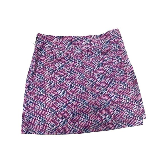 Ladies Lija Pink/Purple/White Matchstick Pattern Golf/Tennis Skort Size 6 - Picture 2 of 2